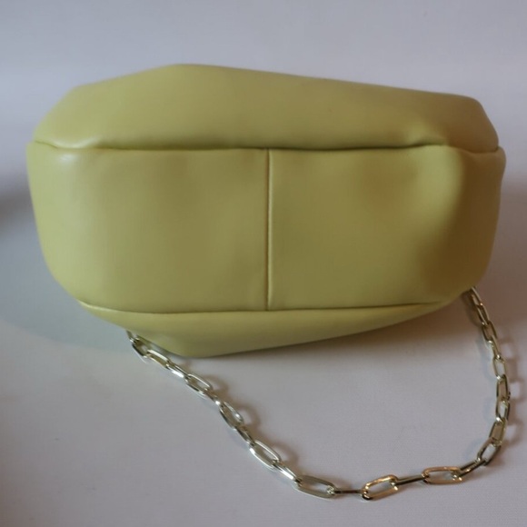 NWT Jules Kae Neon Green Luna Vegan Leather Purse Bag with Gold Chain - Picture 4 of 8